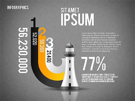 Infographics with Lighthouse, Slide 16, 02402, Infographics — PoweredTemplate.com