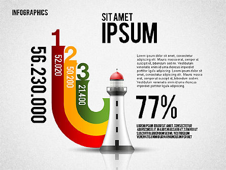 Infographics with Lighthouse, Slide 8, 02402, Infographics — PoweredTemplate.com