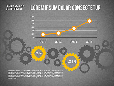 Présentations d'affaires basées sur les données avec des formes et des silhouettes, Diapositive 13, 02403, Modèles de présentations — PoweredTemplate.com
