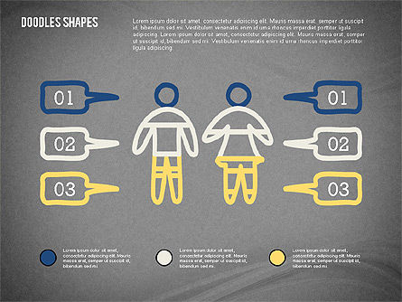 Modèle de présentation avec formes de doodle, Diapositive 11, 02405, Modèles de présentations — PoweredTemplate.com