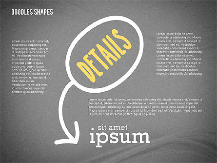 Presentation Template with Doodle Shapes, Slide 12, 02405, Presentation Templates — PoweredTemplate.com