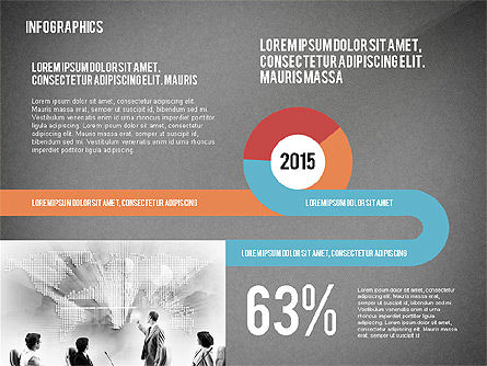 Infographie en design plat avec personnage, Diapositive 12, 02408, Infographies — PoweredTemplate.com
