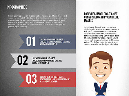 Infographics in Flat Design with Character, Slide 14, 02408, Infographics — PoweredTemplate.com
