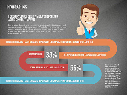 Infographics in Flat Design with Character, Slide 15, 02408, Infographics — PoweredTemplate.com