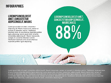 Infographie en design plat avec personnage, Diapositive 5, 02408, Infographies — PoweredTemplate.com