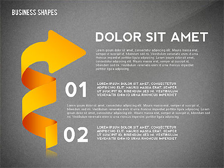 Formes et éléments de formes de rubans abstraits pour infographies, Diapositive 10, 02410, Formes — PoweredTemplate.com
