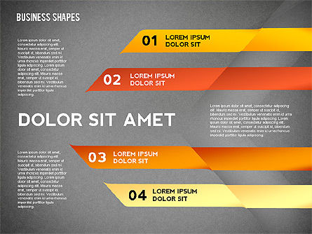 Abstrakte bandfarbenformen und -elemente für infografiken, Folie 11, 02410, Schablonen — PoweredTemplate.com