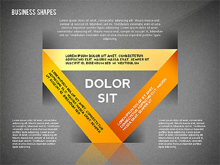 Formas e elementos coloridos da cor da fita para infographics, Deslizar 16, 02410, Formas — PoweredTemplate.com