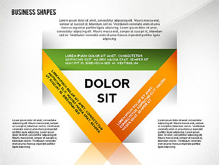 Abstracte lint kleuren vormen en elementen voor infographics, Dia 8, 02410, Figuren — PoweredTemplate.com