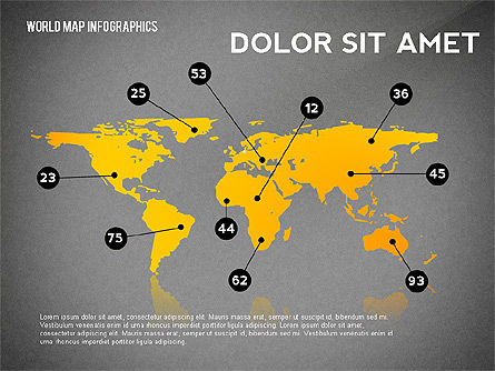 World Map and Globe Infographics, Slide 9, 02411, Infographics — PoweredTemplate.com