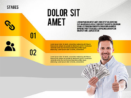 Schéma conceptuel des étapes de réussite financière, Diapositive 2, 02412, Schémas d'étapes — PoweredTemplate.com