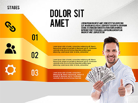 Schéma conceptuel des étapes de réussite financière, Diapositive 3, 02412, Schémas d'étapes — PoweredTemplate.com