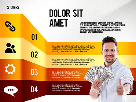 Schéma conceptuel des étapes de réussite financière, Diapositive 4, 02412, Schémas d'étapes — PoweredTemplate.com