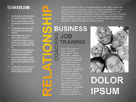 Nube de Palabra de Team Building, Diapositiva 12, 02413, Plantillas de presentación — PoweredTemplate.com