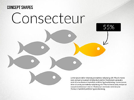 Concept Shapes, PowerPoint Template, 02415, Shapes — PoweredTemplate.com