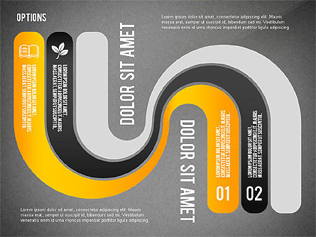 Opciones de cinta curvada, Diapositiva 15, 02418, Diagramas de la etapa — PoweredTemplate.com