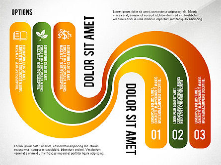 Opciones de cinta curvada, Diapositiva 8, 02418, Diagramas de la etapa — PoweredTemplate.com