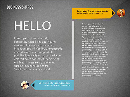 평평한 디자인의 도형, 슬라이드 10, 02419, 모양 — PoweredTemplate.com