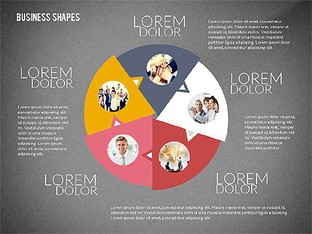 Planas de colores, Diapositiva 12, 02419, Formas — PoweredTemplate.com