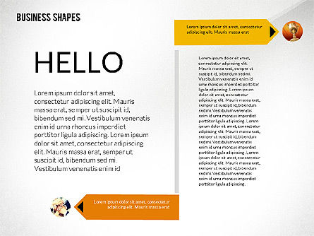 평평한 디자인의 도형, 슬라이드 2, 02419, 모양 — PoweredTemplate.com