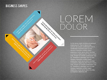Forme colorate disegnate piatte, Slide 9, 02419, Forme — PoweredTemplate.com