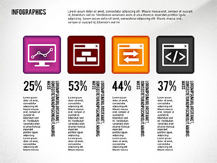 Infographics met pictogrammen toolbox, Dia 6, 02420, Infographics — PoweredTemplate.com