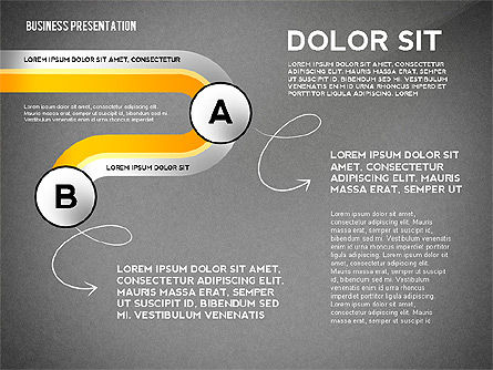 Presentación de negocios con etapas y etiquetas, Diapositiva 10, 02421, Plantillas de presentación — PoweredTemplate.com
