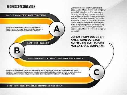 Presentazione di affari con le fasi e le etichette, Slide 3, 02421, Modelli Presentazione — PoweredTemplate.com