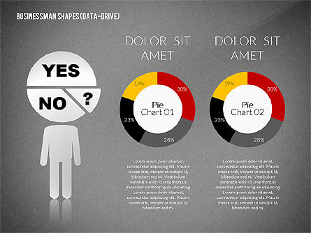 Presentation Template with Shapes and Silhouettes, Slide 14, 02423, Presentation Templates — PoweredTemplate.com