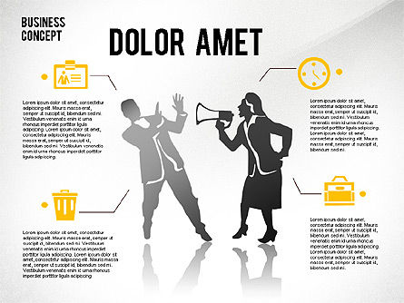 Business Concept with Silhouettes, Slide 4, 02424, Silhouettes — PoweredTemplate.com