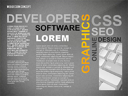 ウェブデザインの世界の雲, スライド 14, 02425, ビジネスモデル — PoweredTemplate.com