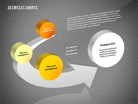 3D Circles Charts, Slide 10, 02426, Business Models — PoweredTemplate.com