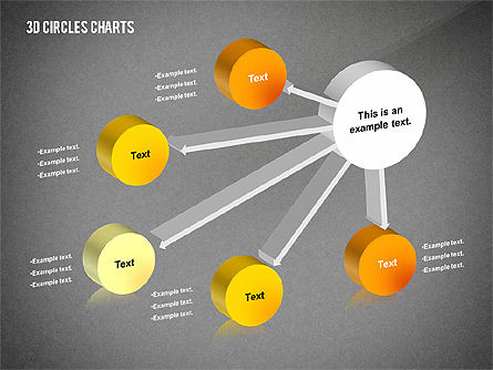 3D Circles Charts, Slide 11, 02426, Business Models — PoweredTemplate.com