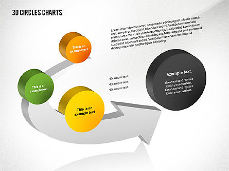 3D Circles Charts, Slide 2, 02426, Business Models — PoweredTemplate.com