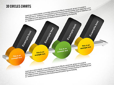3d cirkels charts, Dia 5, 02426, Businessmodellen — PoweredTemplate.com