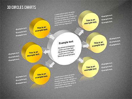 3D Circles Charts, Slide 9, 02426, Business Models — PoweredTemplate.com