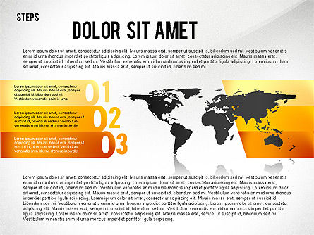 Schema di scena con mappa del mondo, Slide 9, 02427, Diagrammi Palco — PoweredTemplate.com