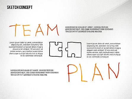 Presentación en estilo Doodle, Plantilla de PowerPoint, 02429, Plantillas de presentación — PoweredTemplate.com