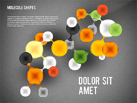 Molekulare Formen, Folie 10, 02431, Schablonen — PoweredTemplate.com