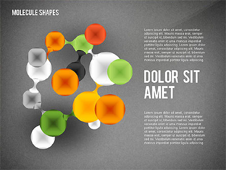 Molekulare Formen, Folie 13, 02431, Schablonen — PoweredTemplate.com