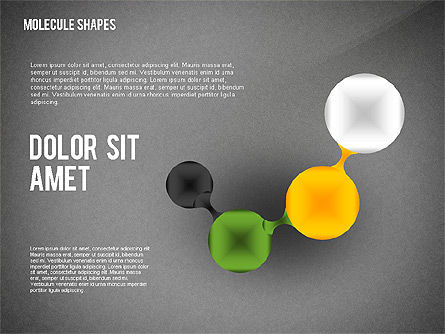 Molekulare Formen, Folie 15, 02431, Schablonen — PoweredTemplate.com