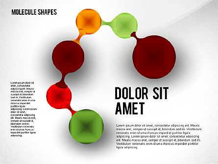 분자 모양, 슬라이드 4, 02431, 모양 — PoweredTemplate.com