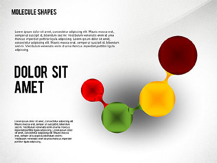 Molekulare Formen, Folie 7, 02431, Schablonen — PoweredTemplate.com