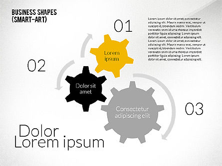 Presentazione di affari con oggetti smart-arte, Modello PowerPoint, 02435, Modelli Presentazione — PoweredTemplate.com