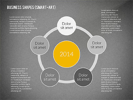 Business Presentation with Smart-Art Objects, Slide 16, 02435, Presentation Templates — PoweredTemplate.com