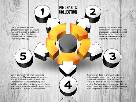 3d donut chart collection, Diapositive 10, 02439, Diagrammes circulaires — PoweredTemplate.com