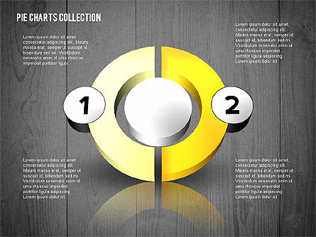 Colección de la carta del buñuelo 3D, Diapositiva 11, 02439, Gráficos circulares — PoweredTemplate.com