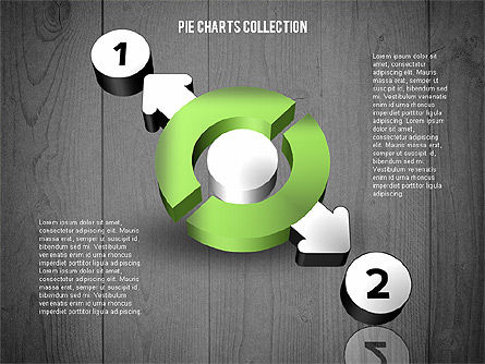 Colección de la carta del buñuelo 3D, Diapositiva 17, 02439, Gráficos circulares — PoweredTemplate.com