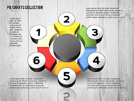 Colección de la carta del buñuelo 3D, Diapositiva 5, 02439, Gráficos circulares — PoweredTemplate.com
