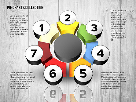 3d donut chart collection, Diapositive 6, 02439, Diagrammes circulaires — PoweredTemplate.com